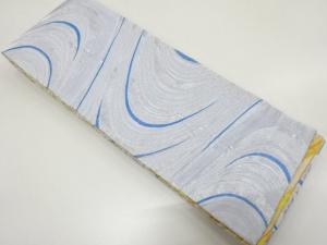 流水模様織り出し　リバーシブル踊り用半幅帯
